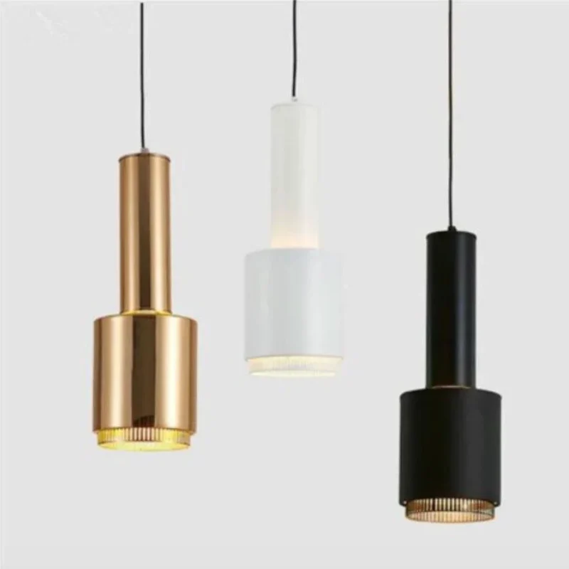 Suspension Contemporaine Tubulaire en Métal – Doré, Blanc ou Noir