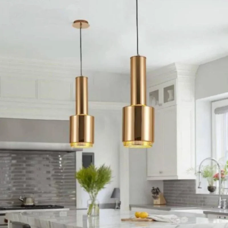 Suspension Contemporaine Tubulaire en Métal – Doré, Blanc ou Noir