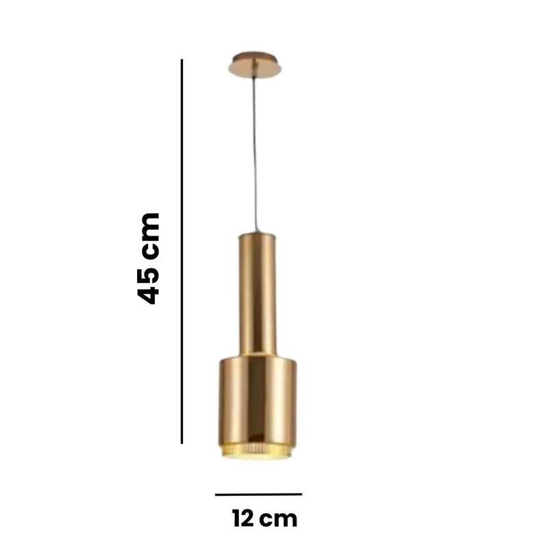 Suspension Contemporaine Tubulaire en Métal – Doré, Blanc ou Noir