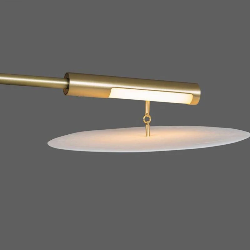 Lustre Noir ou Doré à Disques Acrylique – Lumière Indirecte Élégante