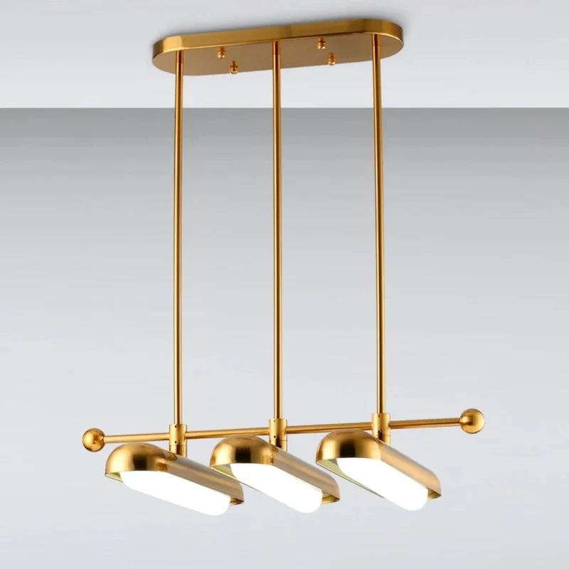 Lustre Art Déco Années 1930 Doré Longiligne – 3 à 7 LED