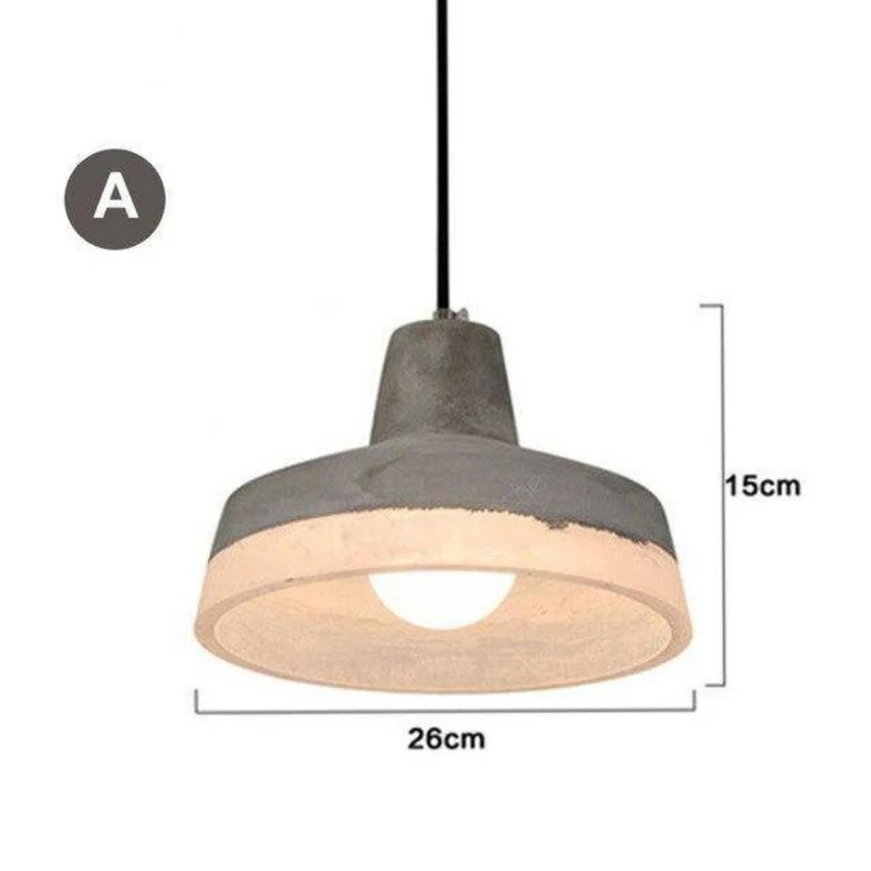 Suspension Grise en Ciment et Verre – Design Rustique Moderne, Trio