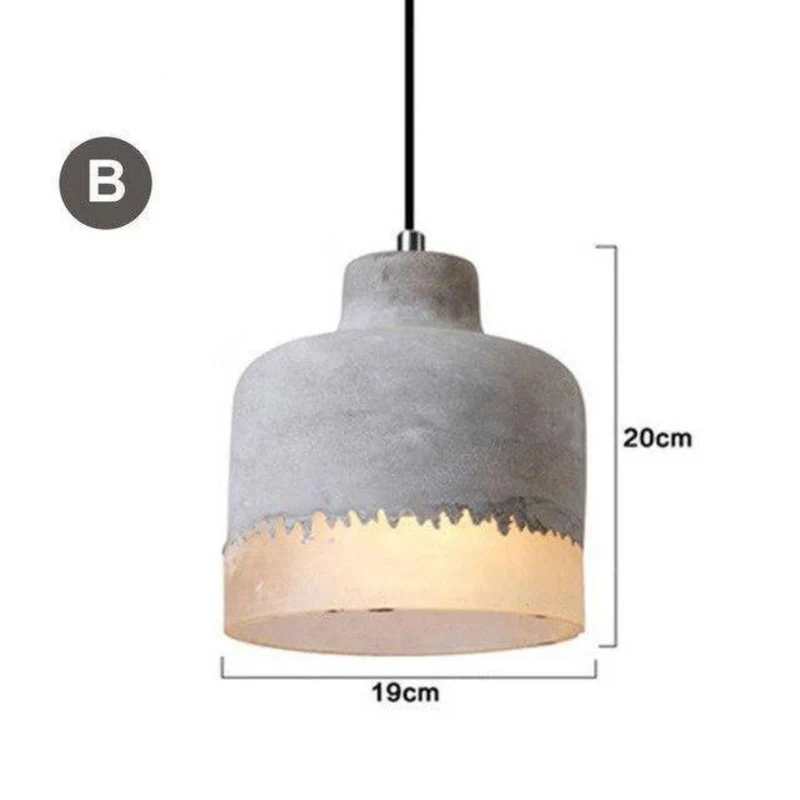 Suspension Grise en Ciment et Verre – Design Rustique Moderne, Trio
