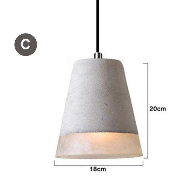 Suspension Grise en Ciment et Verre – Design Rustique Moderne, Trio