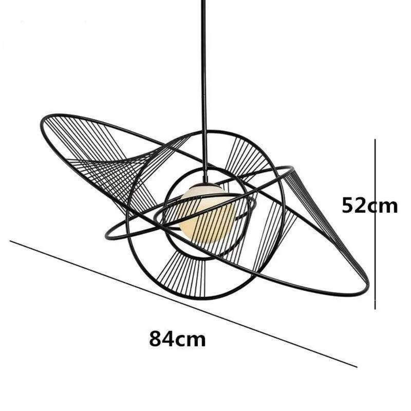 Lustre Design Salon Cercles Entrelacés – Art Déco, Noir ou Blanc