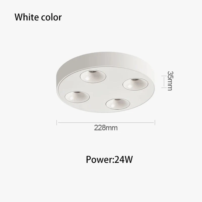 Plafonnier Couloir Moderne Ultra Mince – 4 Spots, 3,5cm d'Épaisseur