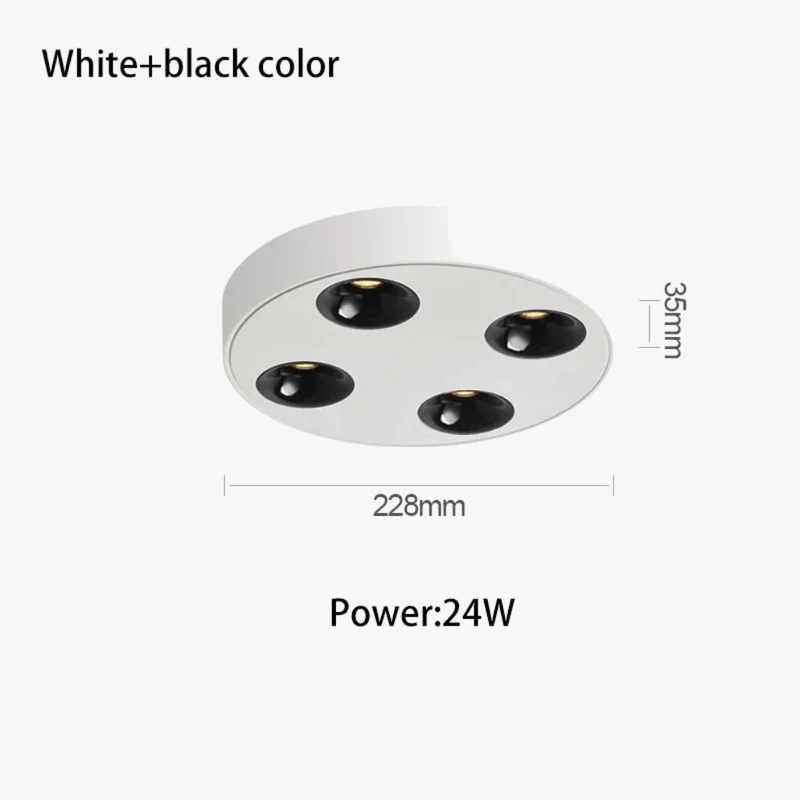 Plafonnier Couloir Moderne Ultra Mince – 4 Spots, 3,5cm d'Épaisseur