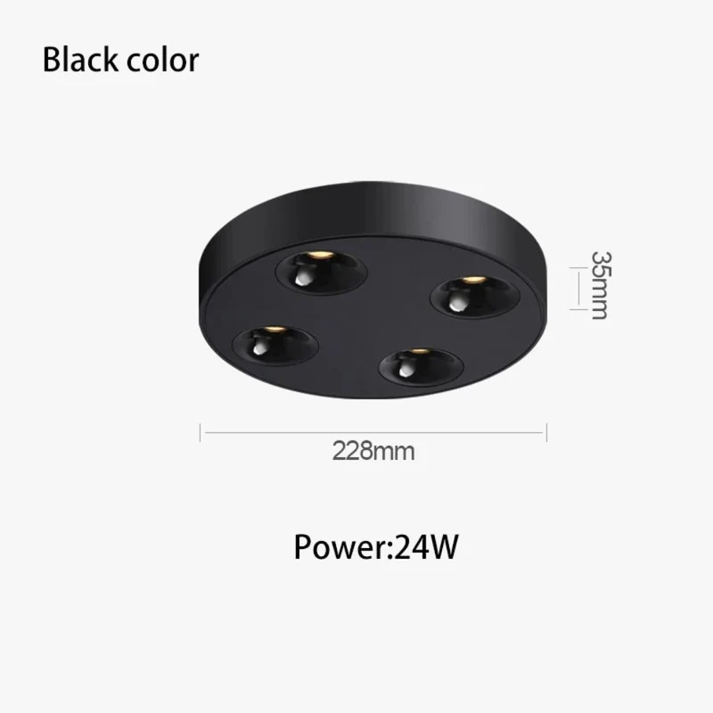 Plafonnier Couloir Moderne Ultra Mince – 4 Spots, 3,5cm d'Épaisseur