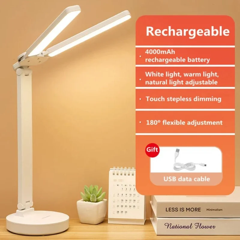 Lampe de Bureau Blanche à Led 3 Niveaux Touch