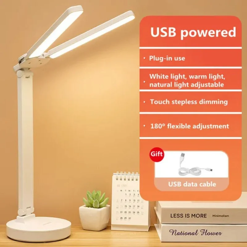Lampe de Bureau Blanche à Led 3 Niveaux Touch