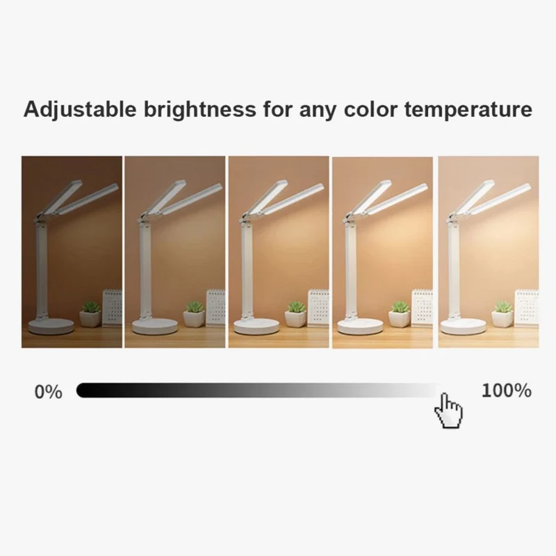 Lampe de Bureau Blanche à Led 3 Niveaux Touch