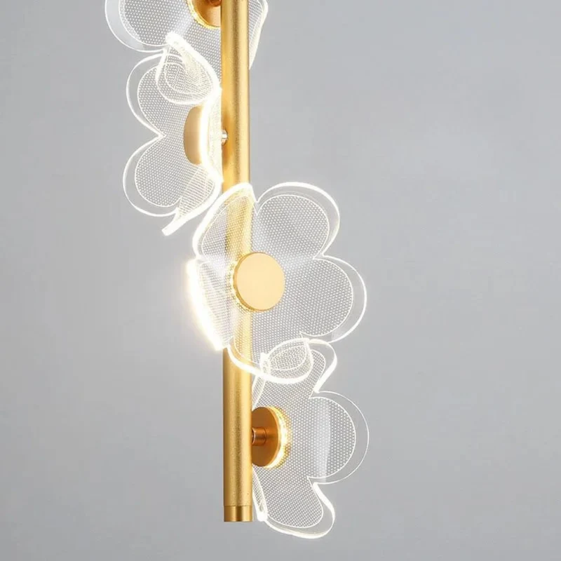 Suspension Feuille Dorée Florale en Verre – Ambiance Féérique et Douce