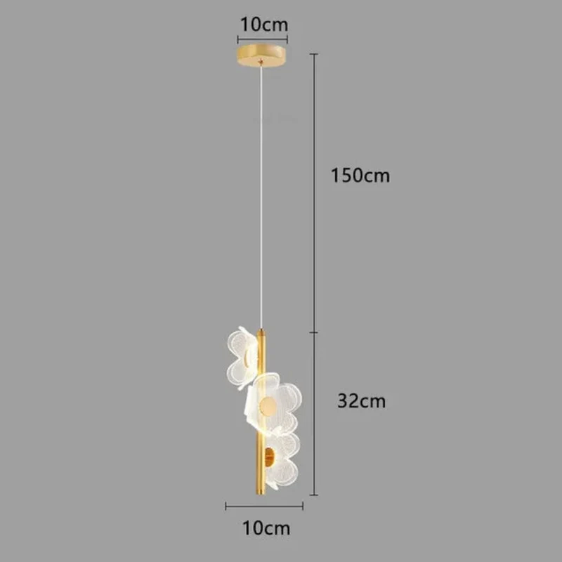Suspension Feuille Dorée Florale en Verre – Ambiance Féérique et Douce