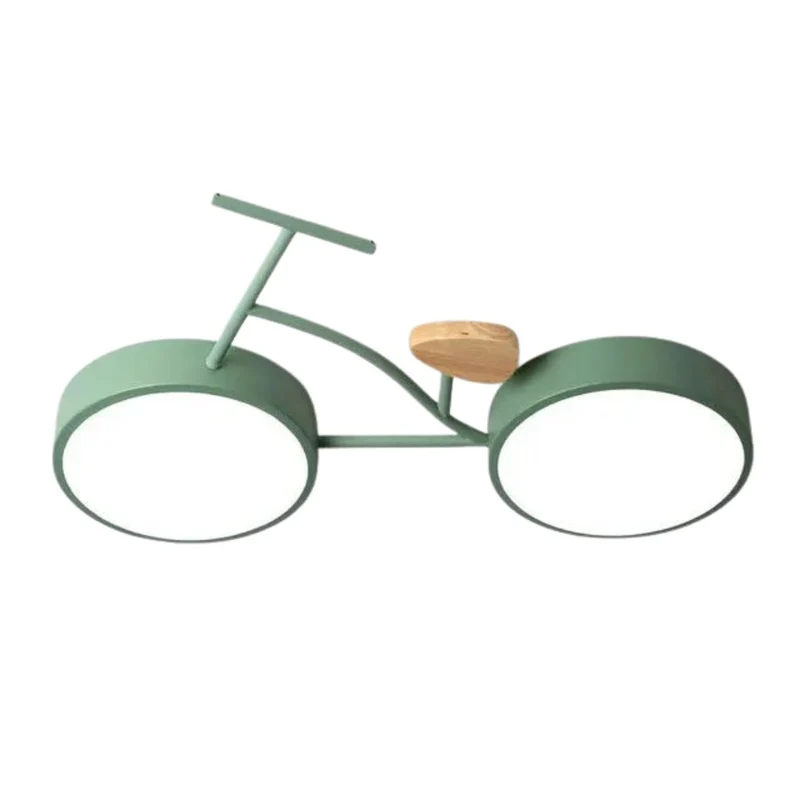 Plafonnier LED Chambre à Coucher Vélo – Bois et Métal, Idéal Enfant