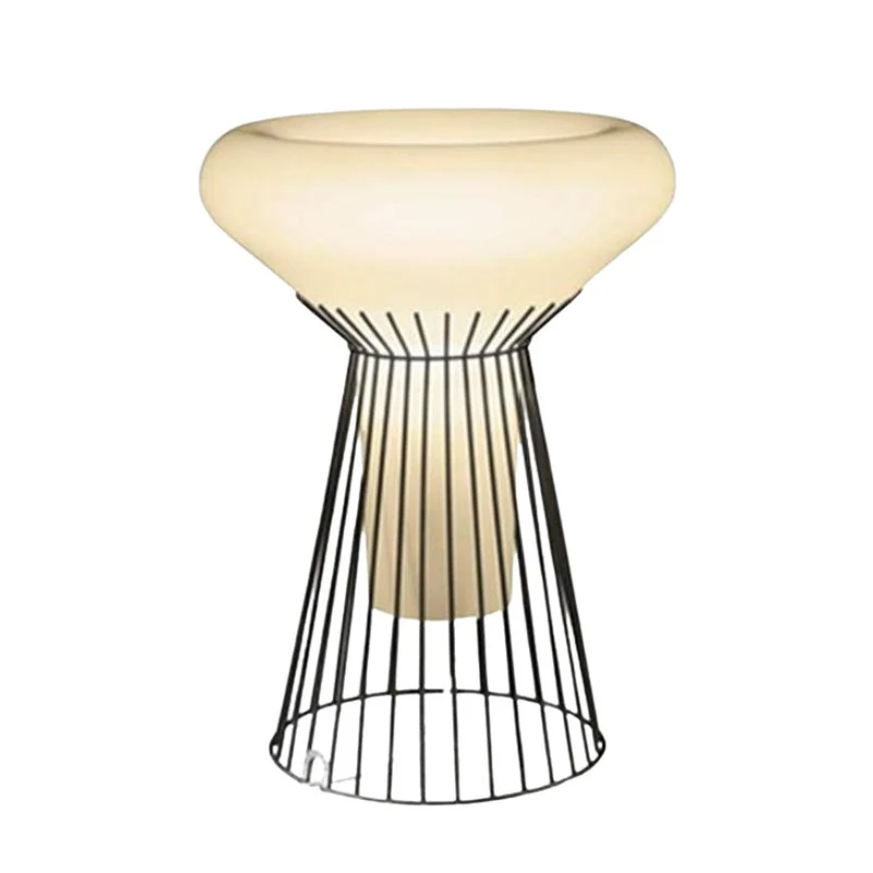 Lampe de Chevet avec Cage Géométrique en Métal Hoel