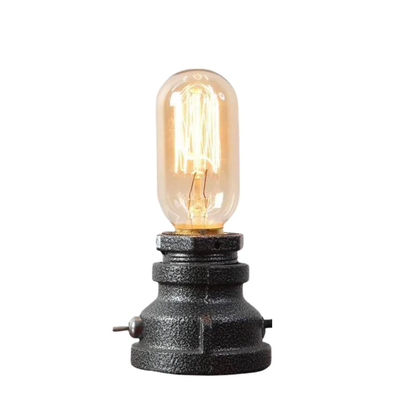 Lampe à Poser Style Industriel Edison – Câble et Interrupteur Vintage