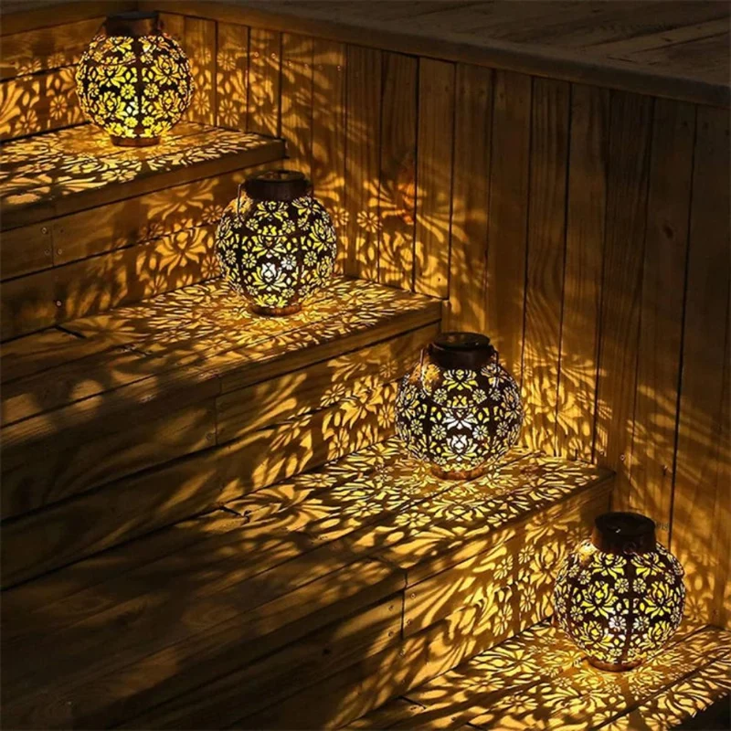 Applique Murale Sans Électricité Rétro – Lanterne Solaire pour Jardin