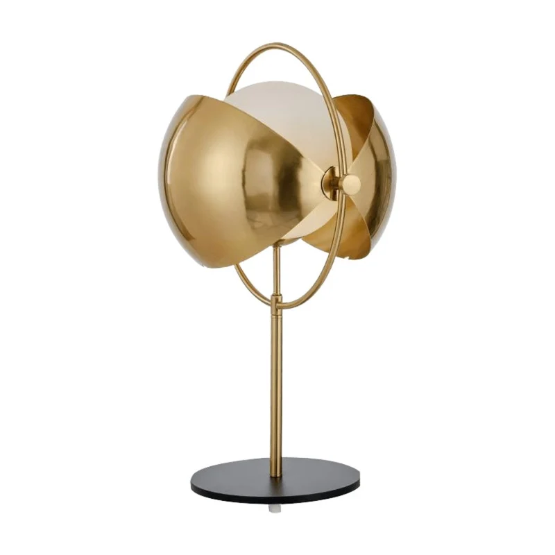 Lampe à Poser Doré Luxury Boule Opaline – Noir ou Blanc, Polyvalente