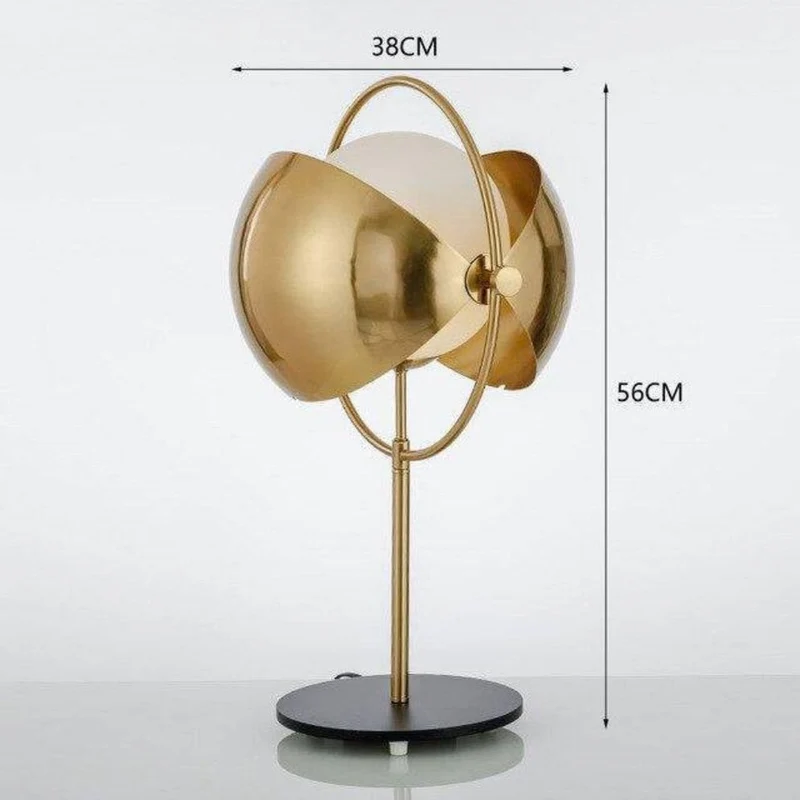 Lampe à Poser Doré Luxury Boule Opaline – Noir ou Blanc, Polyvalente