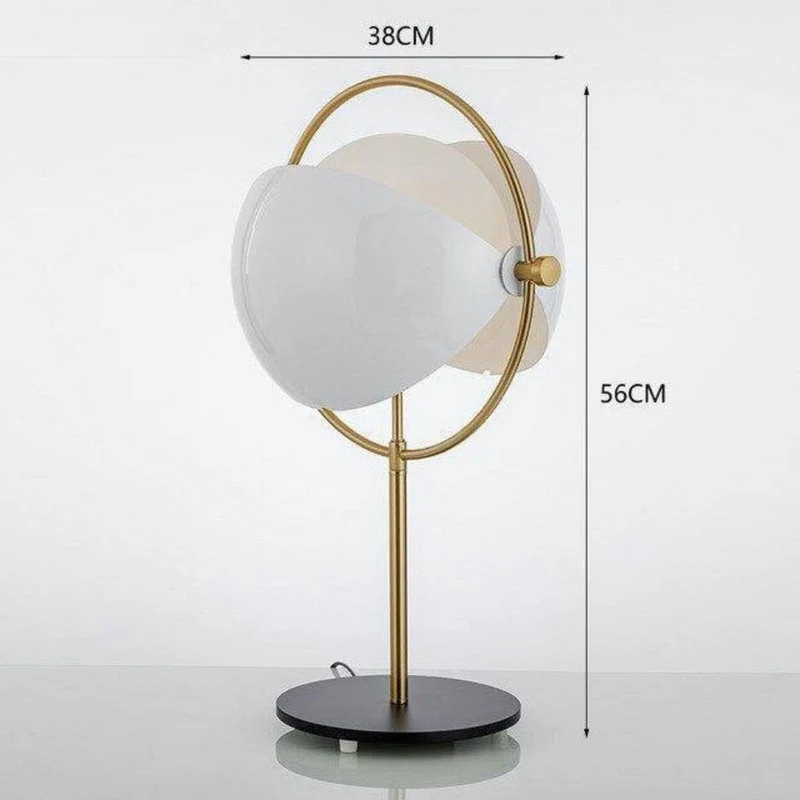 Lampe à Poser Doré Luxury Boule Opaline – Noir ou Blanc, Polyvalente
