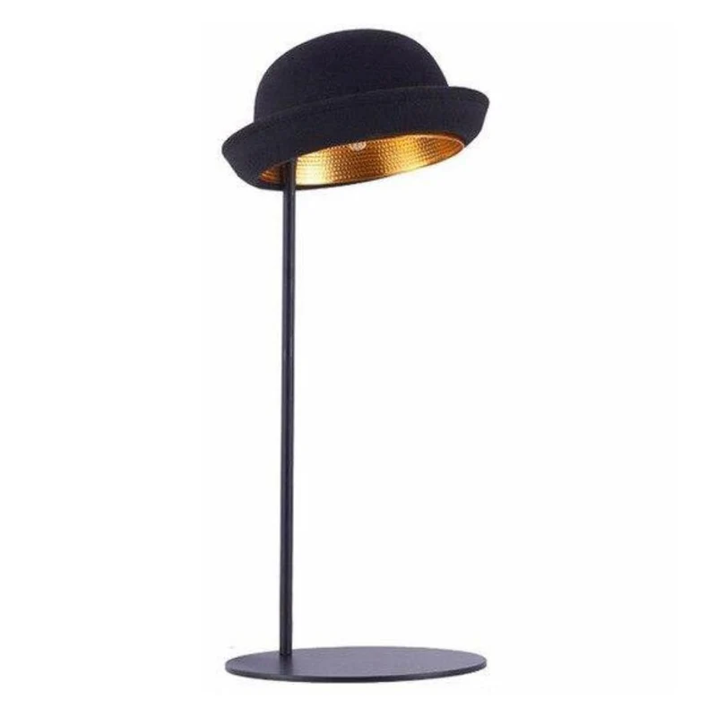 Lampe Chevet Lecture Chapeau Melon Noir – Style Britannique Élégant