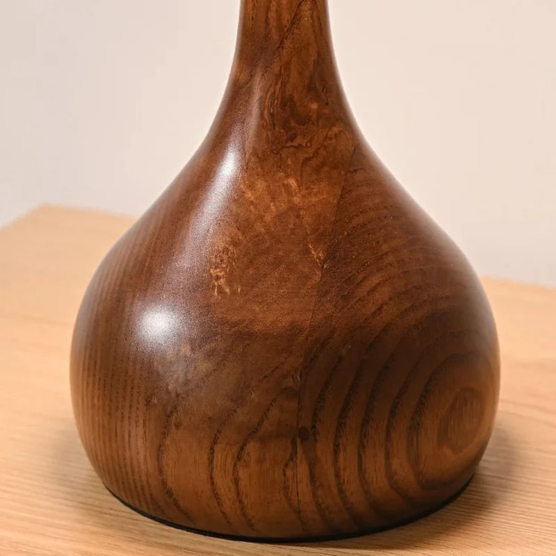 Lampe de Chevet à Led Boule en Bois