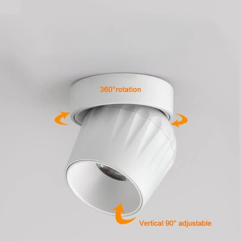 Spot LED Dimmable 24W Anti-Éblouissement – Orientable 90°, 4 Coloris