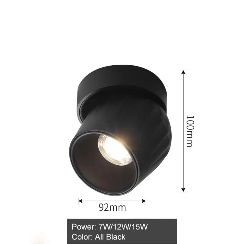 Spot LED Dimmable 24W Anti-Éblouissement – Orientable 90°, 4 Coloris