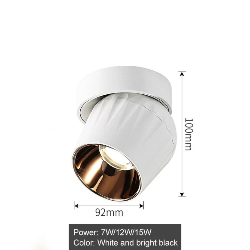 Spot LED Dimmable 24W Anti-Éblouissement – Orientable 90°, 4 Coloris