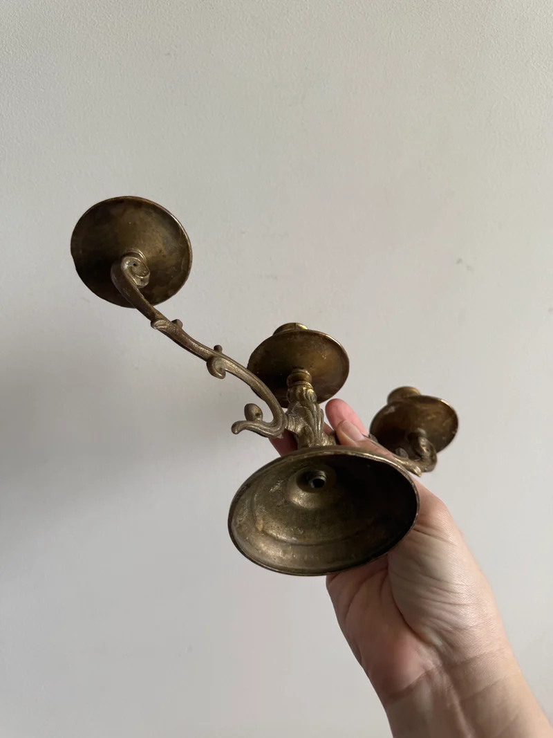 Chandelier à trois tête en laiton