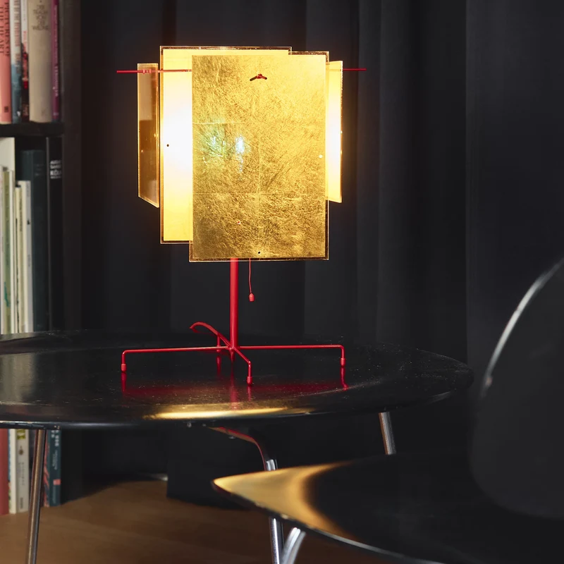 Ingo Maurer 24 Karat Blau T Table Lamp