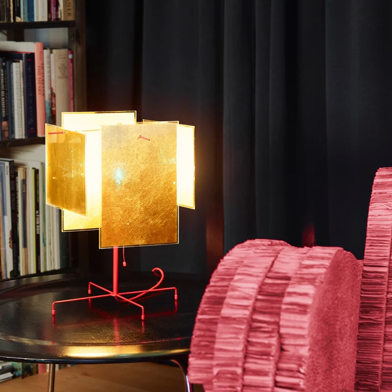Ingo Maurer 24 Karat Blau T Table Lamp
