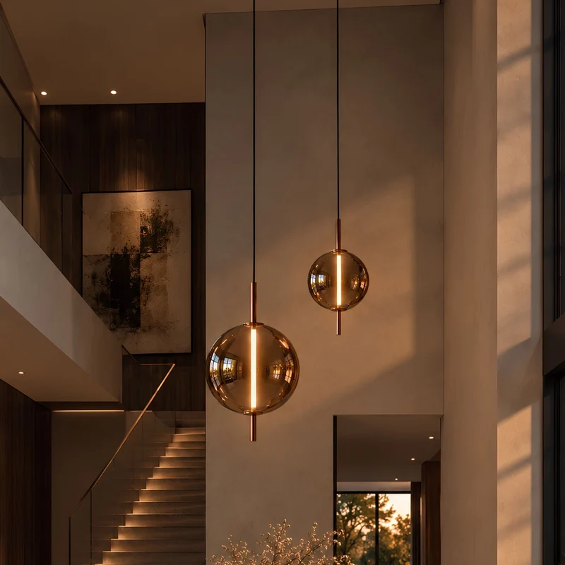 s.luce Mira Design Galerie LED Glas-Hängeleuchte 500cm