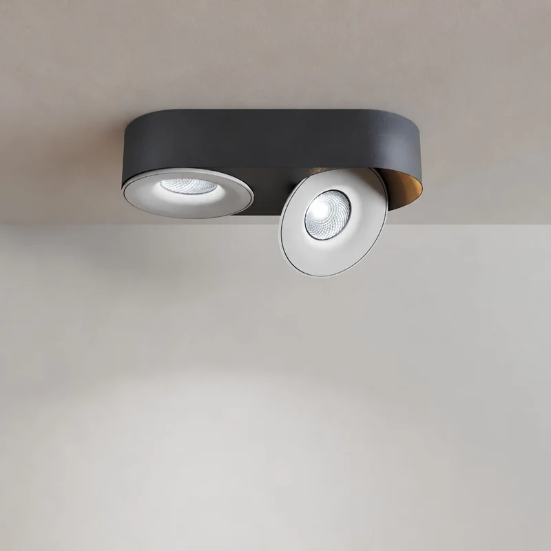 s.luce Santa Duo LED-Deckenleuchte schwenkbar 2-flammig