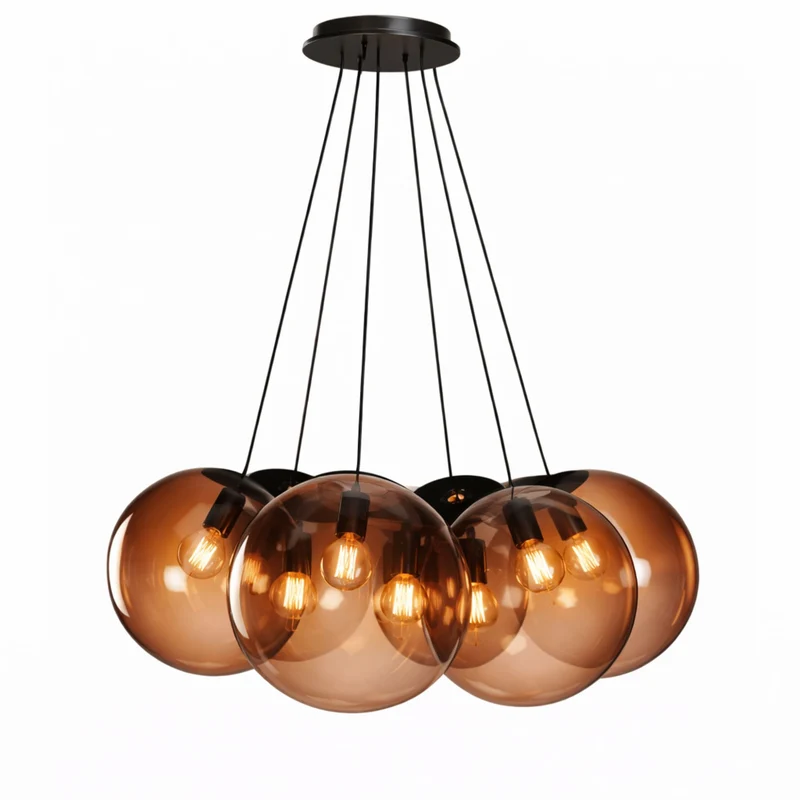 s.luce Orb Cluster Mehrfach-Hängelampe 7-flammig 7x30cm