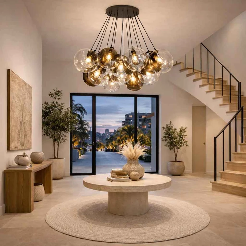 s.luce Orb Cluster Glas-Pendelampe 13-flammig 13x30cm