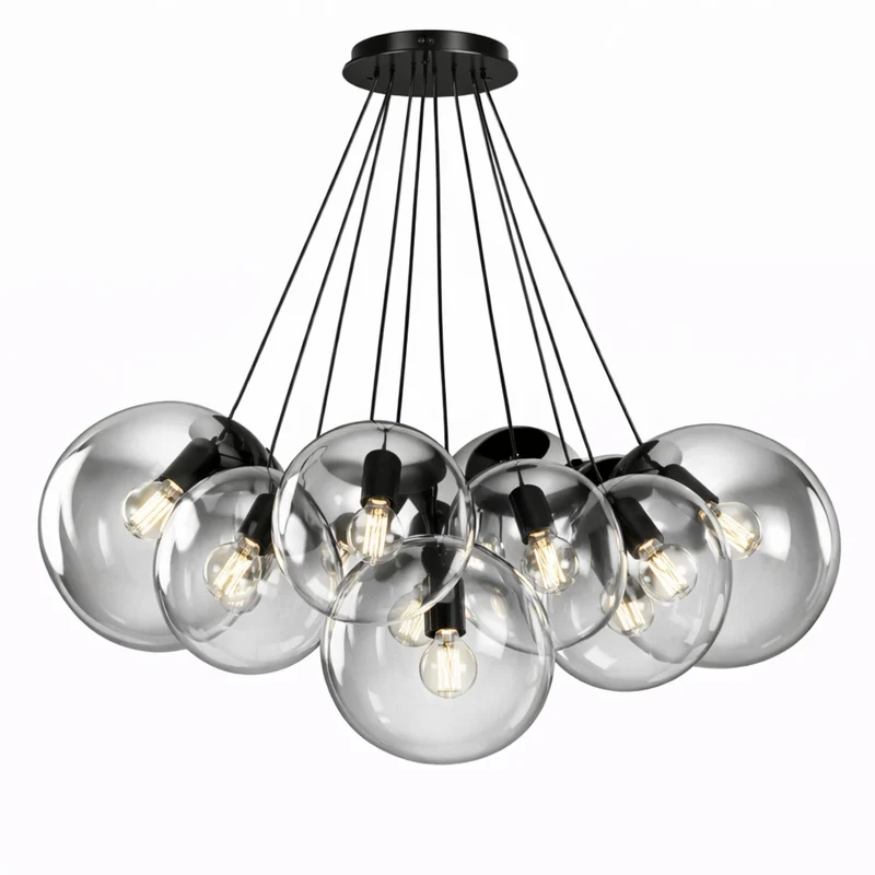 s.luce Orb Cluster Glas-Pendelampe 13-flammig 13x30cm