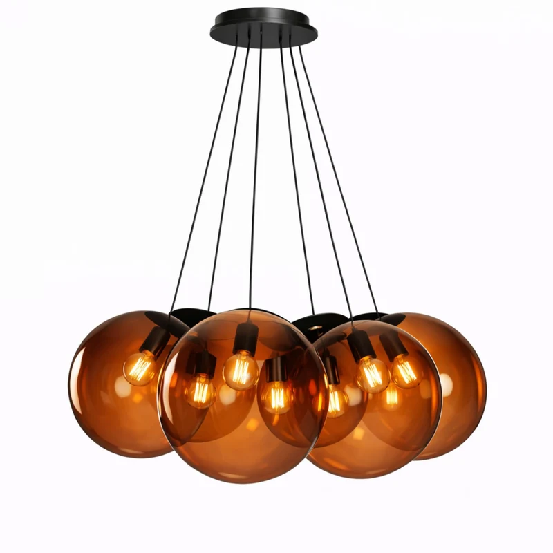 s.luce Orb Cluster Mehrfach-Pendelleuchte 7-flammig 7x40cm