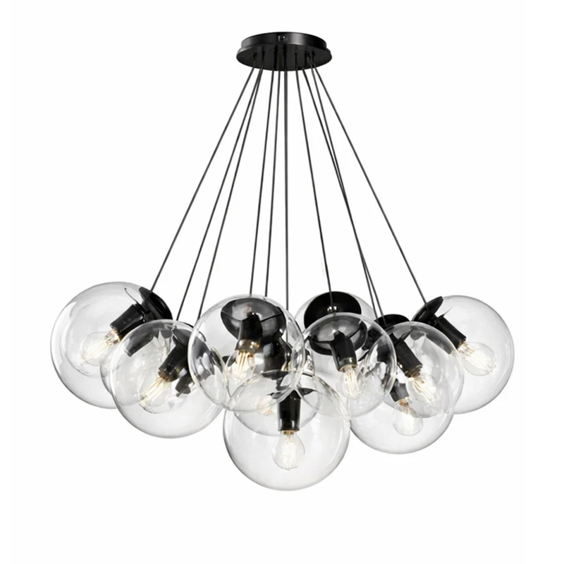 s.luce Orb Cluster Glas-Pendelleuchte 13-flammig 13x20cm