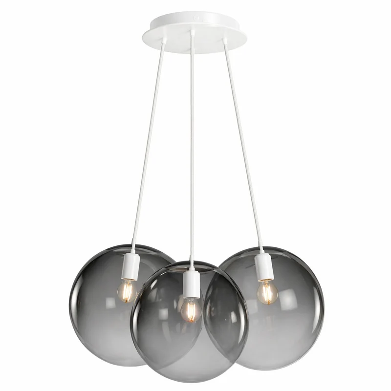 s.luce Orb Cluster Glas-Pendelleuchte 3-flammig 3x30cm