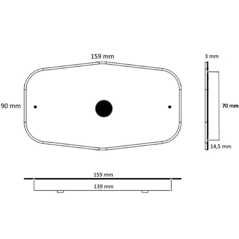 Culot encastré de 12 mm pour lampes à double brûleur