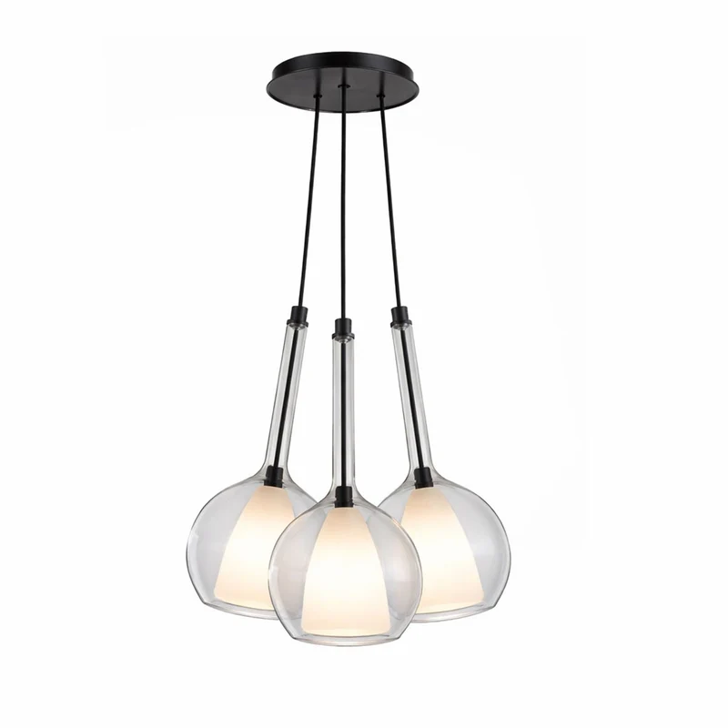 s.luce Belluna Cluster Glas-Hängeleuchte 3-flammig