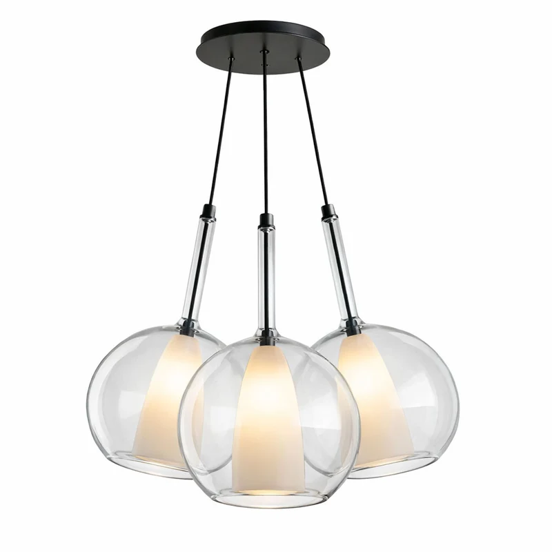 s.luce Belluna Cluster Glas-Hängeleuchte 3-flammig