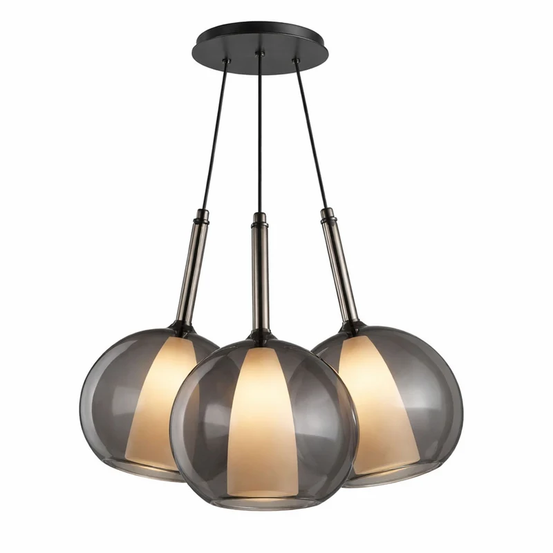 s.luce Belluna Cluster Glas-Hängeleuchte 3-flammig