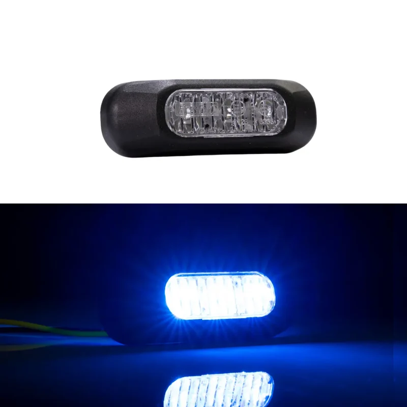 Feux de détresse stroboscopiques à 3 LED Fristom / Bleus