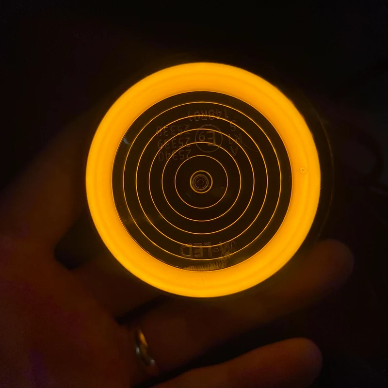 Lumière halo danoise - Bicolore ambre/blanc