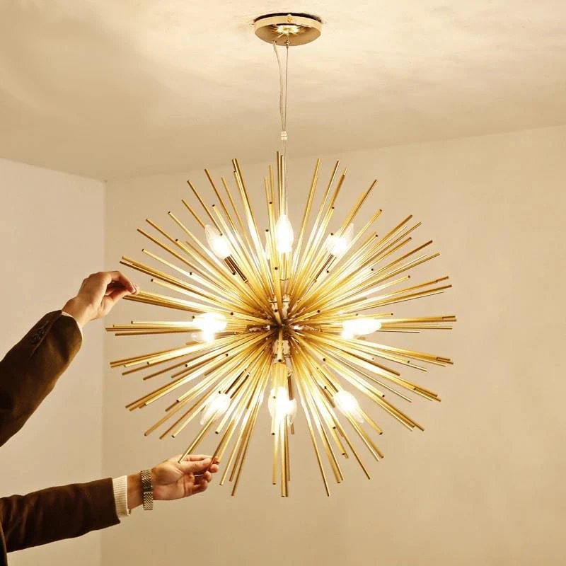 Lustre Boule Or Sole