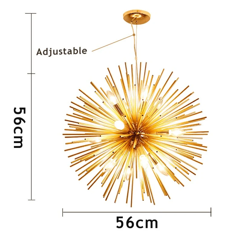 Lustre Boule Or Sole