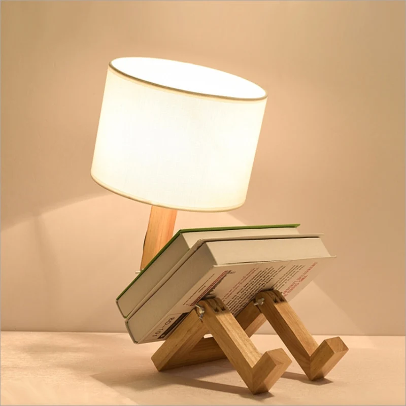 Lampe De Chevet Pied En Bois Personaggi
