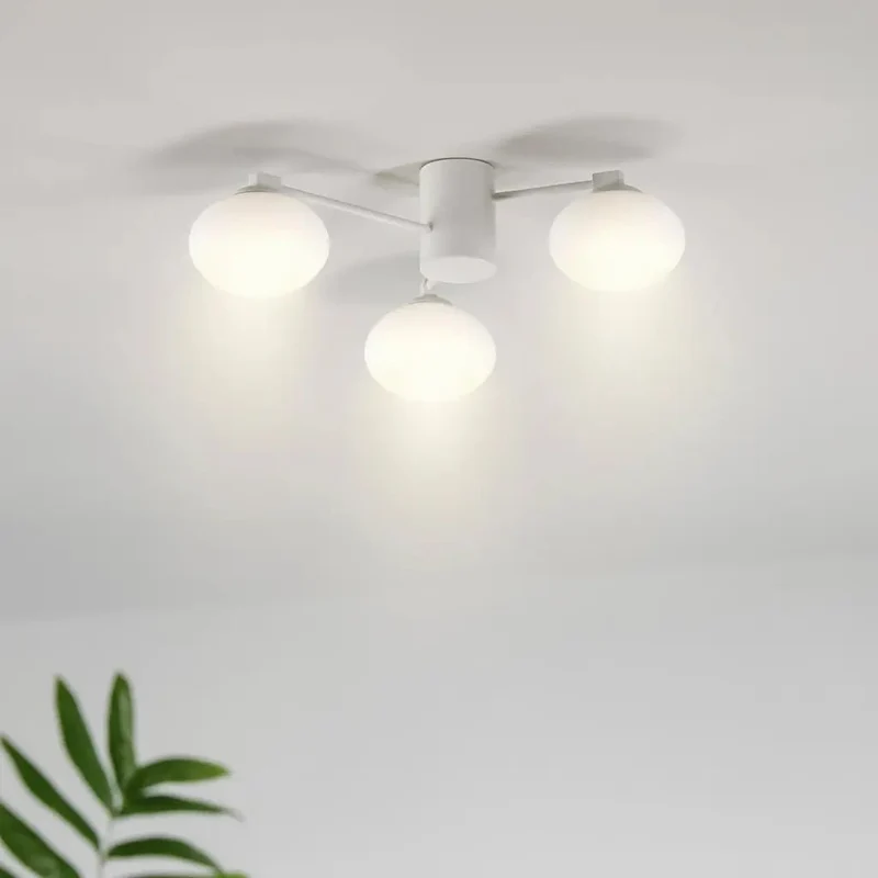 Plafonnier HERMES 3 lampes Ø 60 blanc